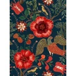 Kép 2/2 - Folk Szekely Dark design tapéta virágos - lavintagehome.hu