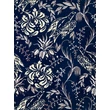 Kép 1/2 - Folk Embroidery Indigo design tapéta virágos - lavintagehome.hu