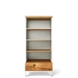 Kép 1/8 - Pandora prémium tölgyfa könyvszekrény Fényes fehér - lavintagehome.hu