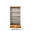 Kép 2/8 - Pandora prémium tölgyfa könyvszekrény Fényes fehér - lavintagehome.hu