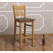 Kép 7/8 - Fenyőfa bárszék háttámlás tölgyfa ülőlappal - lavintagehome.hu
