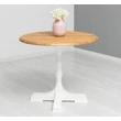 Kép 14/15 - Kerek tömörfa bárasztal fenyőfa lábbal 78 cm tölgyfa asztallap - lavintagehome.hu