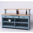 Kép 5/5 - Fenyőfa emelt bárpult 180 cm tölgyfalappal - lavintagehome.hu