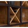 Kép 4/6 - Fenyőfa bárszekrény 2 fiókos, palacktartóval - lavintagehome.hu