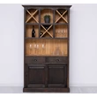 Kép 6/6 - Fenyőfa bárszekrény 2 fiókos, palacktartóval - lavintagehome.hu