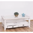 Kép 2/8 - Fenyőfa dohányzóasztal üvegtetővel - lavintagehome.hu