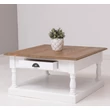 Kép 2/5 - Fenyőfa dohányzóasztal esztergált lábbal - lavintagehome.hu
