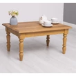 Kép 3/5 - Tölgyfa dohányzóasztal esztergált fenyőfa lábbal - lavintagehome.hu