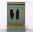 Kép 1/25 - Fenyőfa előszoba bútor ülőkével 2 ajtós tárolóval - lavintagehome.hu