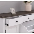 Kép 14/17 - Fenyőfa cipősszekrény tölgyfa fedlappal 2+2 ajtós, 4 fiókos - lavintagehome.hu