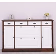 Kép 5/17 - Fenyőfa cipősszekrény 2+2 ajtós, 4 fiókos - lavintagehome.hu