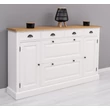 Kép 9/17 - Fenyőfa cipősszekrény 2+2 ajtós, 4 fiókos - lavintagehome.hu