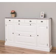 Kép 10/17 - Fenyőfa cipősszekrény 2+2 ajtós, 4 fiókos - lavintagehome.hu