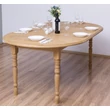Kép 2/4 - Kerek fenyőfa étkezőasztal bővíthető 116/198X116cm - lavintagehome.hu