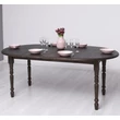 Kép 4/4 - Kerek fenyőfa étkezőasztal bővíthető 116/198X116cm - lavintagehome.hu