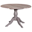 Kép 22/29 - Kerek tölgyfa étkezőasztal fenyőlábbal bővíthető 120/160X120cm - lavintagehome.hu