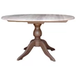 Kép 23/29 - Kerek tölgyfa étkezőasztal fenyőlábbal bővíthető 120/160X120cm - lavintagehome.hu