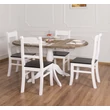 Kép 16/29 - Kerek fenyőfa étkezőasztal bővíthető 120/160X120cm - lavintagehome.hu