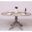 Kép 28/29 - Kerek fenyőfa étkezőasztal bővíthető 120/160X120cm - lavintagehome.hu