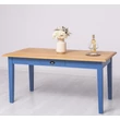 Kép 3/8 - Tölgyfa étkezőasztal fenyőfa lábbal 1 fiókos - lavintagehome.hu