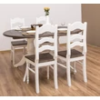 Kép 3/11 - Ovális fenyőfa étkezőasztal bővíthető 160/230X120cm- lavintagehome.hu