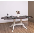 Kép 7/11 - Ovális fenyőfa étkezőasztal bővíthető 160/230X120cm- lavintagehome.hu