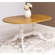 Kép 10/11 - Ovális fenyőfa étkezőasztal bővíthető 160/230X120cm- lavintagehome.hu