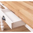 Kép 4/6 - Tölgyfa étkezőasztal fenyőfa lábbal 3 fiókos - lavintagehome.hu