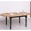 Kép 2/7 - Ovális tölgy asztal fenyőlábbal bővíthető 3 méretben-lavintagehome.hu
