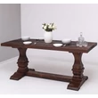 Kép 2/9 - Fenyőfa étkezőasztal oszloplábakkal 210X90 cm - lavintagehome.hu