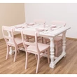 Kép 3/12 - Fenyőfa étkezőasztal faragott lábbal - lavintagehome.hu