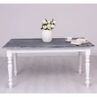 Kép 6/13 - Fenyőfa étkezőasztal esztergált lábakkal  - lavintagehome.hu
