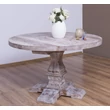 Kép 2/12 - Kerek fenyőfa étkezőasztal esztergált lábbal 130cm - lavintagehome.hu