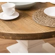 Kép 4/12 - Kerek fenyőfa étkezőasztal esztergált lábbal 130cm - lavintagehome.hu