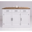 Kép 9/9 - Rusztikus fenyő konyhasziget 3 bárszékkel, barna-fehér-lavintagehome.hu