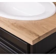 Kép 10/13 - Fenyőfa fürdőszoba szekrény  3 fiókos, 2 ajtós tölgyfa fedlap - lavintagehome.hu