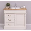 Kép 1/6 - Fürdőszoba szekrény tölgy fedlappal,  3fiókos,1ajtós-lavintagehome.hu