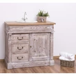 Kép 6/6 - Fürdőszoba szekrény tölgy fedlappal,  3fiókos,1ajtós-lavintagehome.hu