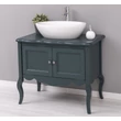 Kép 7/7 - Fenyő fürdőszoba szekrény 2 ajtós, barokkos lábakkal-lavintagehome.hu