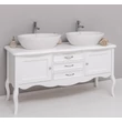 Kép 4/4 - Fenyő fürdőszoba szekrény 3fiók 2ajtó, hajlított láb-lavintagehome.hu