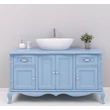Kép 1/8 - Shabby Chic fenyő fürdőszoba szekrény  2fiók, 4ajtó-lavintagehome.hu