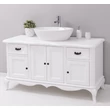 Kép 4/8 - Shabby Chic fenyő fürdőszoba szekrény  2fiók, 4ajtó-lavintagehome.hu