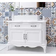 Kép 1/2 - Shabby Chic fenyő fürdőszoba szekrény 1 fiók, 2 ajtó-lavintagehome.hu