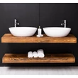 Kép 3/5 - Fenyőfa fürdőszoba polc szett 2db-os PS742 - lavintagehome.hu