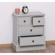 Kép 3/5 - Fenyőfa éjjeliszekrény 4 fiókos - lavintagehome.hu