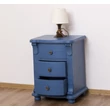 Kép 3/6 - Fenyőfa éjjeliszekrény 3 fiókos, díszes - lavintagehome.hu