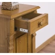 Kép 4/7 - Fenyőfa éjjeliszekrény 1 ajtós, 1 fiókos, díszes - lavintagehome.hu
