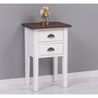 Kép 7/9 - Fenyőfa éjjeliszekrény 2 fiókos tölgyfa fedlap - lavintagehome.hu