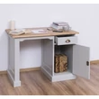 Kép 2/6 - Fenyőfa számítógépasztal tölgyfa asztallappal - lavintagehome.hu
