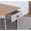 Kép 4/6 - Fenyőfa számítógépasztal tölgyfa asztallappal - lavintagehome.hu